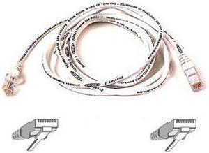 Belkin A3L791-15-WHT-S 15 ft. Cat 5E White Snagless Patch Cable