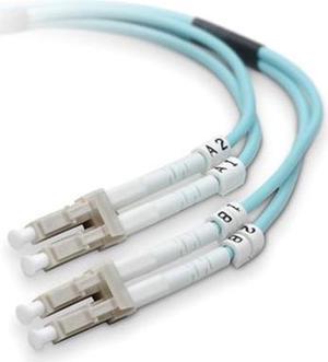 Belkin F2F402LL-05M-G Fiber Optic Cable; 10GB Aqua Multimode LC/LC Duplex MMF, 50/125
