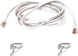 Belkin A3L980-02-WHT-S 2 ft. Cat 6 White Snagless Patch Cable