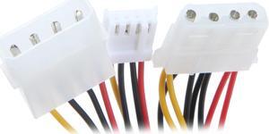 SYBA SY-CAB65011 5 in. Molex 4-Pin Female Molex to Molex 4-Pin Male & FDD Power Cable