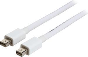 SYBA Model SY-CAB33016 (3-Meter) Mini DisplayPort v1.2 to Mini DisplayPort v1.2 Male to Male Cable - WHITE Male to Male
