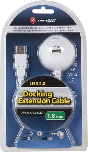 Link Depot LD-USBDK-WH White USB2.0 Docking Extenstion Cable