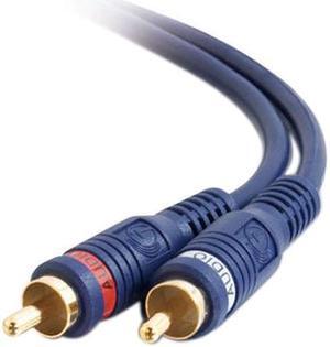C2G 13034 Velocity RCA Stereo Audio Cable, Blue (12 Feet, 3.65 Meters)
