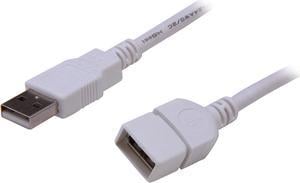 C2G 19003 USB Extension Cable - USB 2.0 A Male to A Female Extension Cable, White (3.3 Feet, 1 Meter)