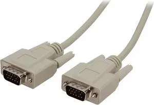 C2G 02635 Economy HD15 SVGA M/M Monitor Cable, Beige (6 Feet, 1.82 Meters)