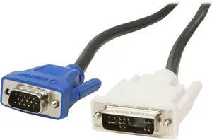 C2G 26955 DVI Male to HD15 VGA Male Video Cable, Black (9.8 Feet, 3 Meters)