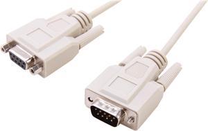 C2G 02712 DB9 M/F Serial RS232 Extension Cable, Beige (10 Feet, 3.04 Meters)