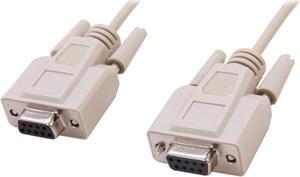 C2G 03044 DB9 FF Serial RS232 Null Modem Cable Beige 6 Feet 182 Meters