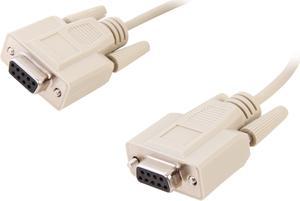 C2G 03046 DB9 F/F Serial RS232 Null Modem Cable, Beige (15 Feet, 4.57 Meters)