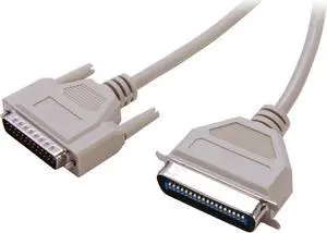 C2G 02798 DB25 Male to Centronics 36 Male Parallel Printer Cable, Beige (6 Feet, 1.82 Meters)