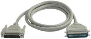 C2G 06091 IEEE-1284 DB25 Male to Centronics 36 (C36) Male Parallel Printer Cable, Beige (10 Feet, 3.04 Meters)