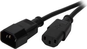 C2G 03145 18 AWG Computer Power Extension Cord - IEC320C14 to IEC320C13, TAA Compliant, Black (4 Feet, 1.21 Meters)