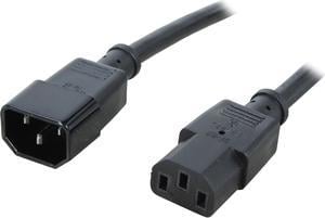 C2G 29934 16 AWG 250 Volt Computer Power Extension Cord - C14 to C13, TAA Compliant, Black (8 Feet, 2.43 Meters)