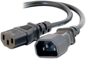 C2G 20941 18 AWG Computer Power Extension Cord - IEC320C14 to IEC320C13, TAA Compliant, Black (15 Feet, 4.57 Meters)