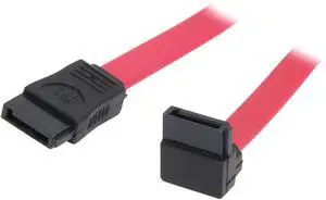 C2G 10181 7-Pin 180° to 90° 1-Device Serial ATA Cable, Red (1.5 Feet, 18 Inches)