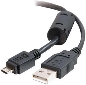 C2G 27366 Micro USB Cable - USB 2.0 A Male to Micro-USB B Male Cable, Black (9.8 Feet, 3 Meters)