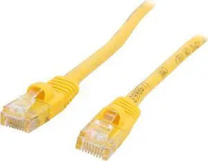 C2G 15204 Cat5e Cable - Snagless Unshielded Ethernet Network Patch Cable, Yellow (10 Feet, 3.04 Meters)