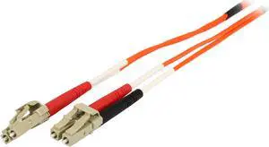 C2G 33174 OM1 Fiber Optic Cable - LC-LC 62.5/125 Duplex Multimode PVC Fiber Cable, Orange (9.8 Feet, 3 Meters)