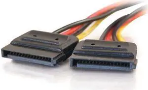 C2G 10155 6 in. Serial ATA Dual Power Splitter Cable Male to Female C2G 10155 6 in. Serial ATA Dual Power Splitter Cable Male to Female