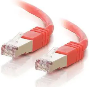 C2G 27242 Cat5e Cable - Snagless Shielded Ethernet Network Patch Cable, Red (3 Feet, 0.91 Meters)