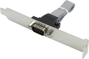 C2G 09480 DB9 Male Serial RS232 Add-A-Port Adapter with Bracket, Gray