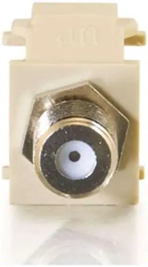 C2G 03814 Snap-In F-Type F/F Keystone Insert Module, Ivory