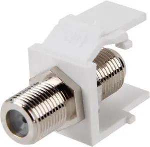 C2G 03824 Snap-In F-Type F/F Keystone Insert Module, White