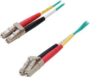 C2G 33050 OM3 Fiber Optic Cable - LC-LC 10Gb 50/125 Duplex Multimode PVC Fiber Cable, Aqua (32.8 Feet, 10 Meters)