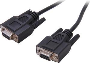 C2G 52038 DB9 F/F Serial RS232 Null Modem Cable, Black (6 Feet, 1.82 Meters)