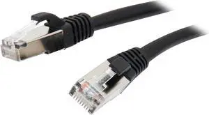 C2G 28695 Cat5e Cable - Snagless Shielded Ethernet Network Patch Cable, Black (25 Feet, 7.62 Meters)