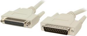 C2G 02655 DB25 M/F Serial RS232 Extension Cable, Beige (6 Feet, 1.82 Meters)