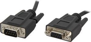 C2G 52032 DB9 M/F Serial RS232 Extension Cable, Black (15 Feet, 4.57 Meters)