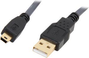C2G 29651 USB Cable - Ultima USB 2.0 A to USB Mini-B Male Cable, Black (6.6 Feet, 2 Meters)
