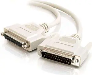 C2G 02654 DB25 M/F Serial RS232 Extension Cable, Beige (3 Feet, 0.91 Meters)