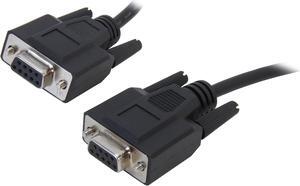 C2G 52039 DB9 F/F Serial RS232 Null Modem Cable, Black (10 Feet, 3.04 Meters)