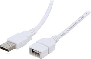 C2G 19018 USB Extension Cable - USB 2.0 A Male to A Female Extension Cable, White (6.6 Feet, 2 Meters)