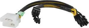 Athena Power CABLE-MPCIE4628 6 in. / 8 in.  Cable Male to Male