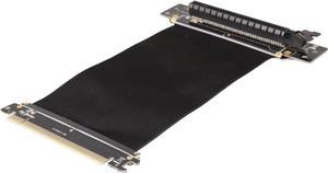 Athena Power 150mm/5.91" CABLE-PCIE16A1-L15V2 90-Degree Left Angle Flexible GPU Server / Gaming PCI-E x16 to x16 3.0 Extender Riser Cable Female to Male