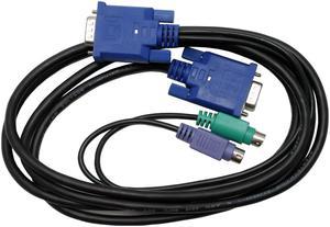StarTech.com 6 ft. Ultra-Thin PS/2 3-in-1 KVM Cable, Black SVECON6