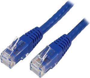StarTech.com C6PATCH1BL Cat6 Ethernet Cable - 1 ft - Blue - Patch Cable - Molded Cat6 Cable - Short Network Cable - Ethernet Cord - Cat 6 Cable - 1ft