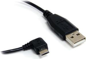 StarTech.com UUSBHAUB3RA 3 ft / 91cm Micro USB Cable - A to Right Angle Micro B - USB Type A - 90 Degree Micro-USB Type B (M) - Black