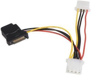 StarTech.com LP4SATAFM2L 6 in. LP4 to SATA 15 pin Power Adapter F/M with 2 Additional LP4