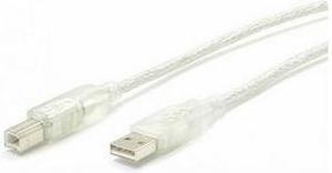 StarTech.com USBFAB10T Transparent Transparent USB 2.0 Cable - A to B