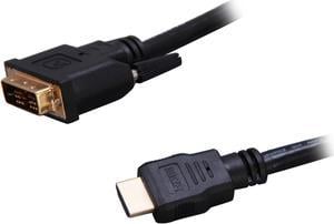 StarTech.com HDMIDVIMM6 HDMI to DVI Cable - 6 ft / 2m - HDMI to DVI-D Cable - HDMI Monitor Cable - HDMI to DVI Adapter Cable