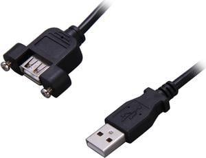 StarTech.com USBPNLAFAM1 Black Panel Mount USB Cable A to A