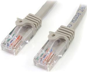 StarTech.com 100 ft Gray Snagless Cat5e UTP Patch Cable - Category 5e - 100 ft - 1 x RJ-45 Male - 1 x RJ-45 Male - Gray - 45PATCH100GR