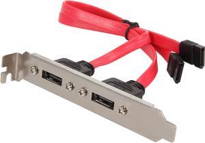 StarTech.com ESATAPLATE2 1 ft. 2 Port SATA to eSATA Slot Plate Bracket