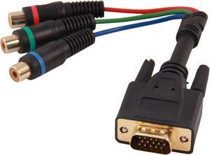 StarTech.com HD15CPNTMF No 6in HD15 to Component RCA Breakout Cable Adapter - M/F