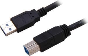 StarTech.com USB3SAB10BK Black Black SuperSpeed USB 3.0 Cable A to B - M/M