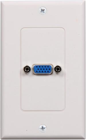 StarTech.com VGAPLATE Single Outlet 15-Pin Female VGA Wall Plate - White